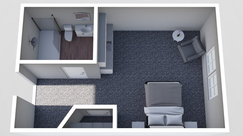Furnished render, Studio