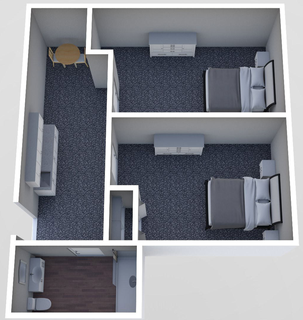 Furnished render, Friendship Suite